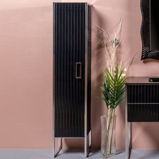 Пенал Armadi Art Monaco 170см чёрный/хром 868-BCR